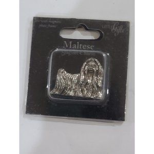 Little gifts maltese dog charm magnet nwt